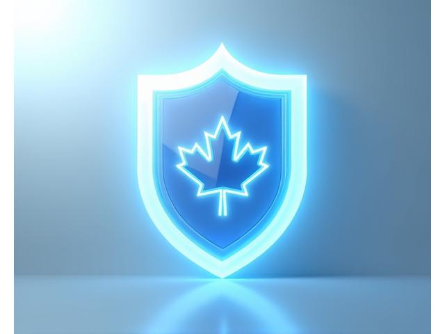 Abstract shield graphic representing data protection and Canadian privacy laws for car rental customers.